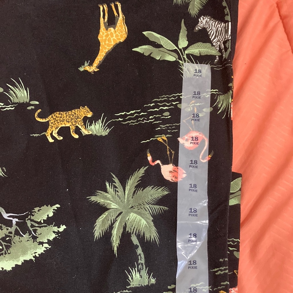 Safari Print Crop Stretchy Pant